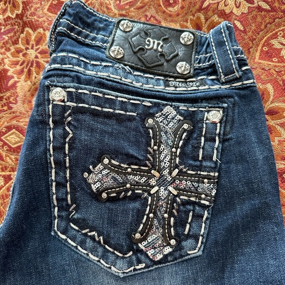 MISS ME JEANS with CROSS  SIZE 31🔥🔥MUST HAVE!!!🔥🔥EXCELLENT CONDITION - Picture 1 of 4